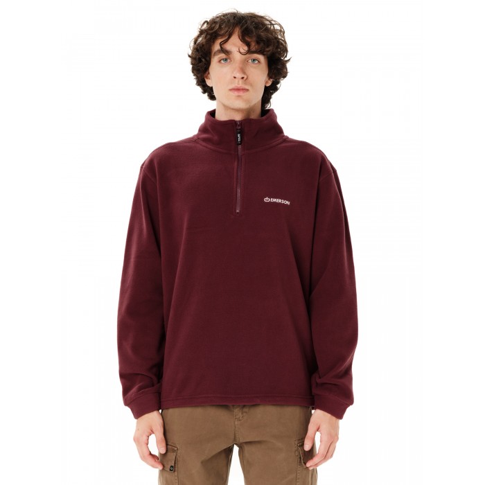 Half Zip Emerson 262.EM28.25 BURGUNDY Ζακέτες Half Zip Emerson 262.EM28.25 BURGUNDY Ζακέτες
