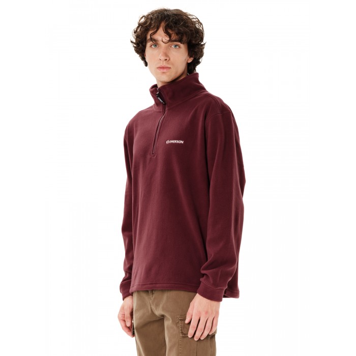 Half Zip Emerson 262.EM28.25 BURGUNDY Ζακέτες Half Zip Emerson 262.EM28.25 BURGUNDY Ζακέτες