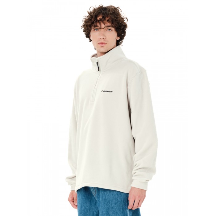 Half Zip Emerson 262.EM28.25 CLAY WHITE Ζακέτες Half Zip Emerson 262.EM28.25 CLAY WHITE Ζακέτες
