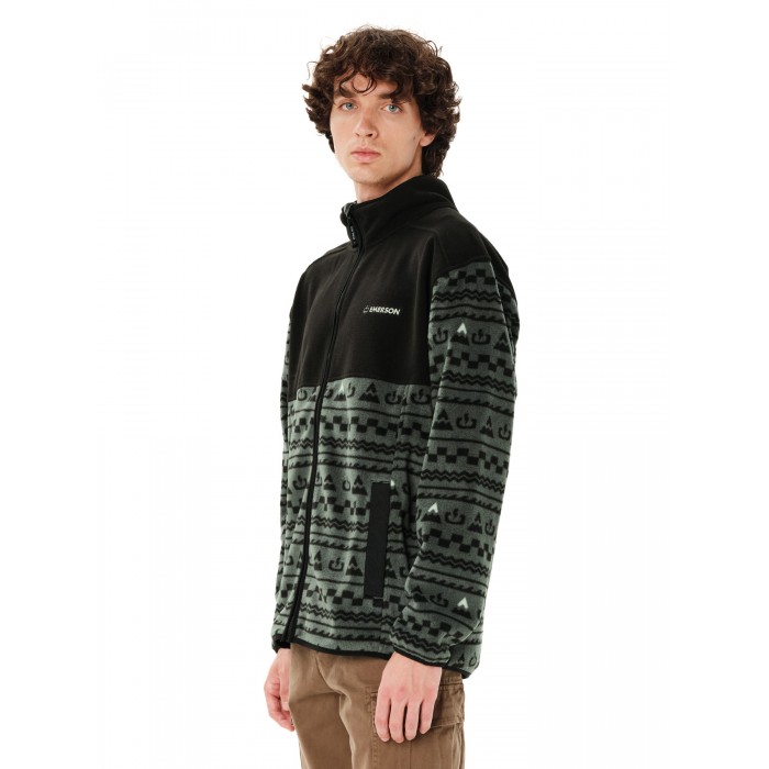 Ζακέτα Fleece Emerson 262.EM29.156 PR630 FOREST GREEN/BLACK Ζακέτες Ζακέτα Fleece Emerson 262.EM29.156 PR630 FOREST GREEN/BLACK Ζακέτες