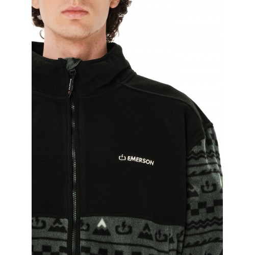 Ζακέτα Fleece Emerson 262.EM29.156 PR630 FOREST GREEN/BLACK Ζακέτα Fleece Emerson 262.EM29.156 PR630 FOREST GREEN/BLACK