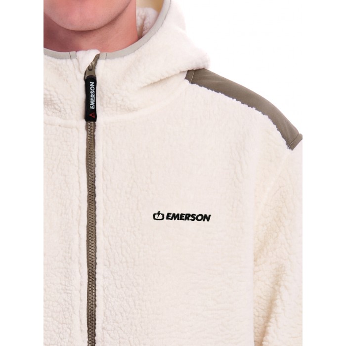 Ζακέτα Fleece Emerson Sherpa 262.EM290.43 OFF WHITE Ζακέτες Ζακέτα Fleece Emerson Sherpa 262.EM290.43 OFF WHITE Ζακέτες