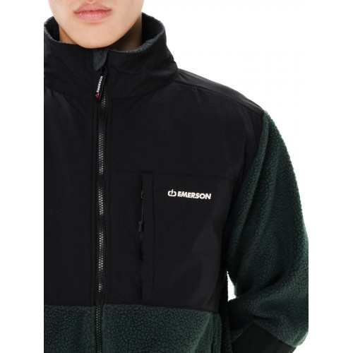 Ζακέτα Fleece Emerson Sherpa 262.EM290.51 FOREST GREEN/BLACK Ζακέτα Fleece Emerson Sherpa 262.EM290.51 FOREST GREEN/BLACK