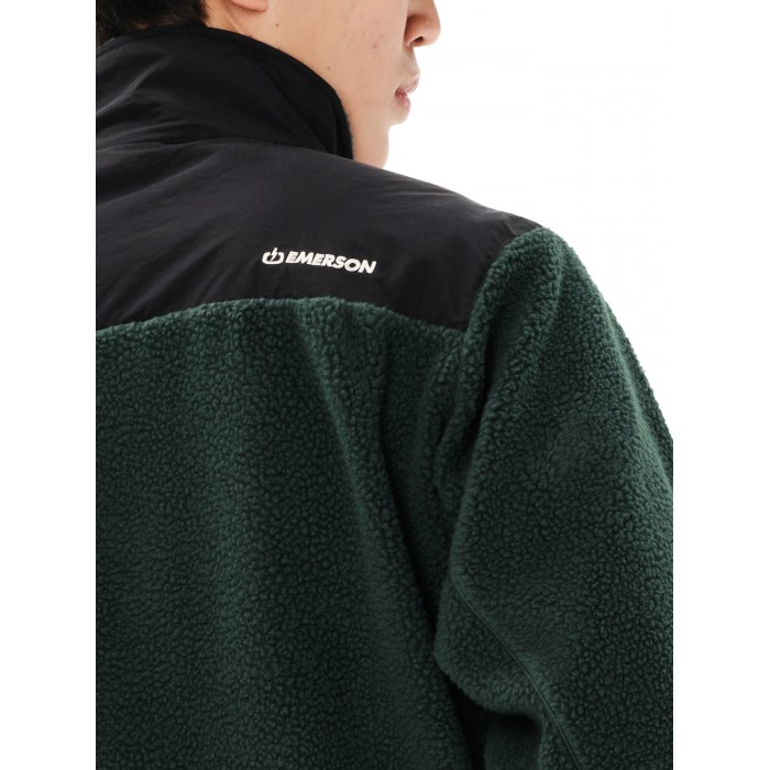 Ζακέτα Fleece Emerson Sherpa 262.EM290.51 FOREST GREEN/BLACK Ζακέτες Ζακέτα Fleece Emerson Sherpa 262.EM290.51 FOREST GREEN/BLACK Ζακέτες