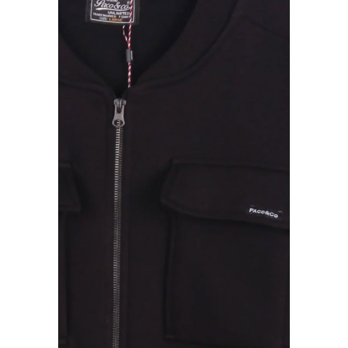 Ζακέτα Paco BOMBER POCKETS 2681102 Black Ζακέτες