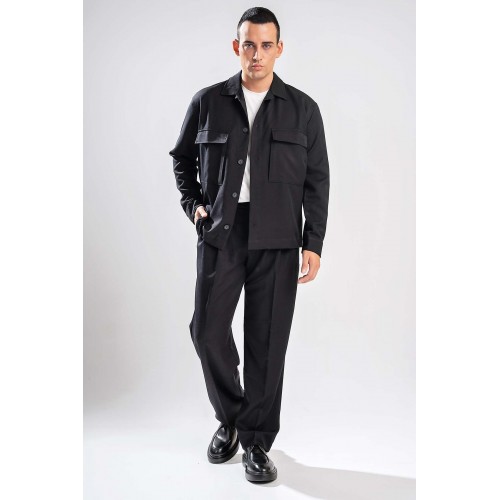 Πουκάμισο Overshirt Vittorio 300-2627-ESSENZA Black Πουκάμισο Overshirt Vittorio 300-2627-ESSENZA Black