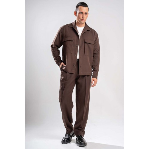 Πουκάμισο Overshirt Vittorio 300-2627-ESSENZA Brown Πουκάμισο Overshirt Vittorio 300-2627-ESSENZA Brown