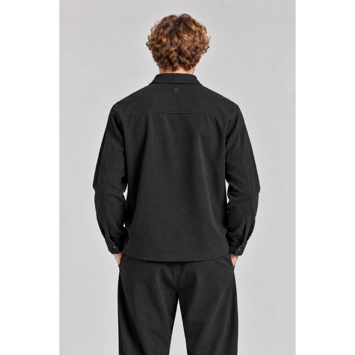 Πουκάμισο Overshirt Vittorio 300-2627-LUCIANO BLACK Μακρυμάνικα Πουκάμισα