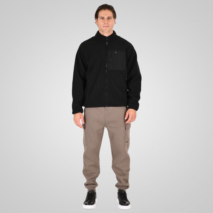 Ζακέτα Fleece Sherpa Rebase 262RFT-7080 Black Ζακέτες
