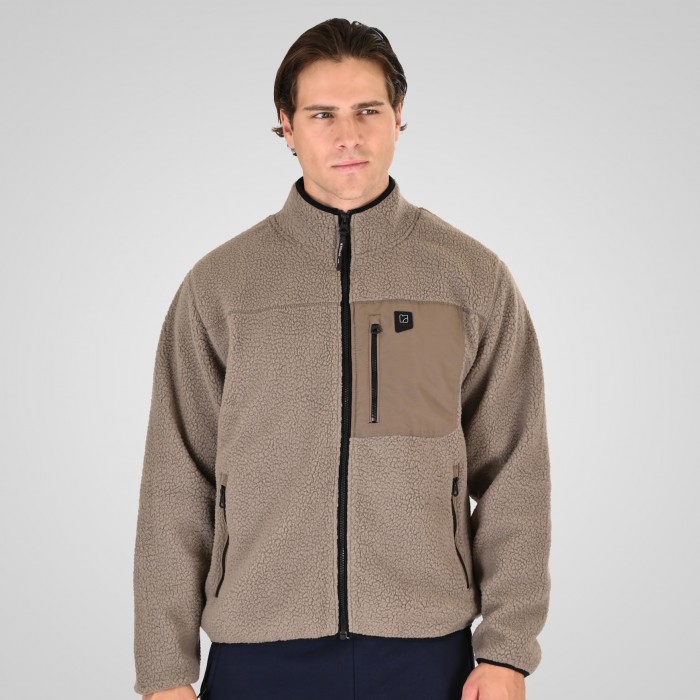 Ζακέτα Fleece Sherpa Rebase 262RFT-7080 Taupe  Ζακέτες