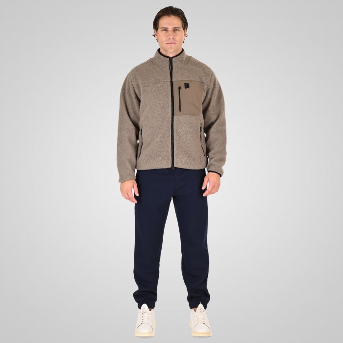 Ζακέτα Fleece Sherpa Rebase 262RFT-7080 Taupe  Ζακέτες