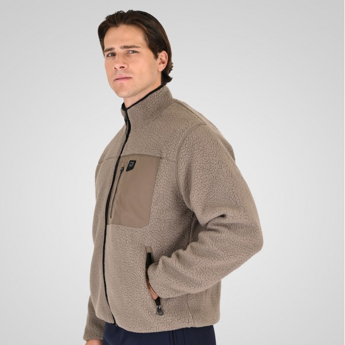 Ζακέτα Fleece Sherpa Rebase 262RFT-7080 Taupe  Ζακέτες