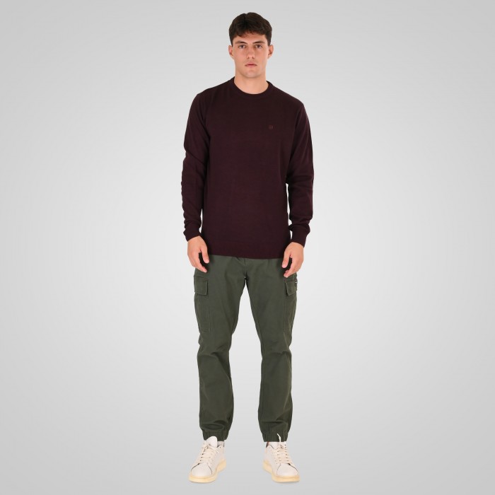 Πλεκτό Rebase 262RKNIT-8050 Bordeaux Melange Πλεκτά