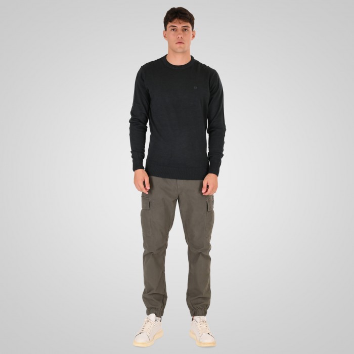 Πλεκτό Rebase 262RKNIT-8050 Forest Green Melange Πλεκτά