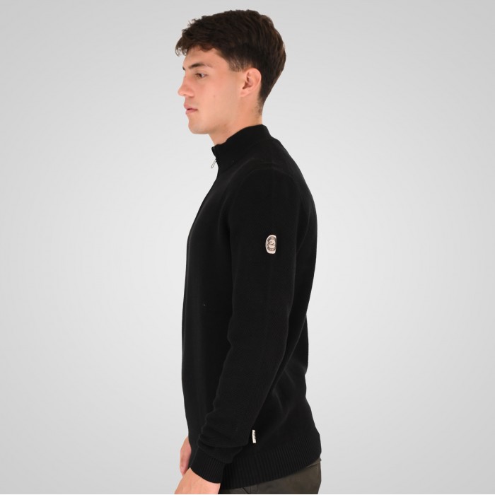 Πλεκτό Half Zip Rebase 262RKNIT-8054 Black Πλεκτά