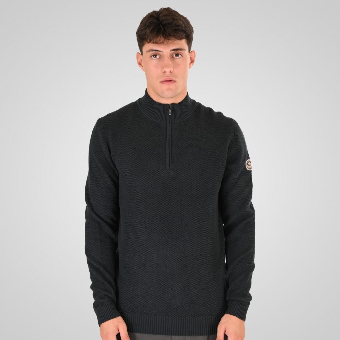 Πλεκτό Half Zip Rebase 262RKNIT-8054 Deep Forest Πλεκτά