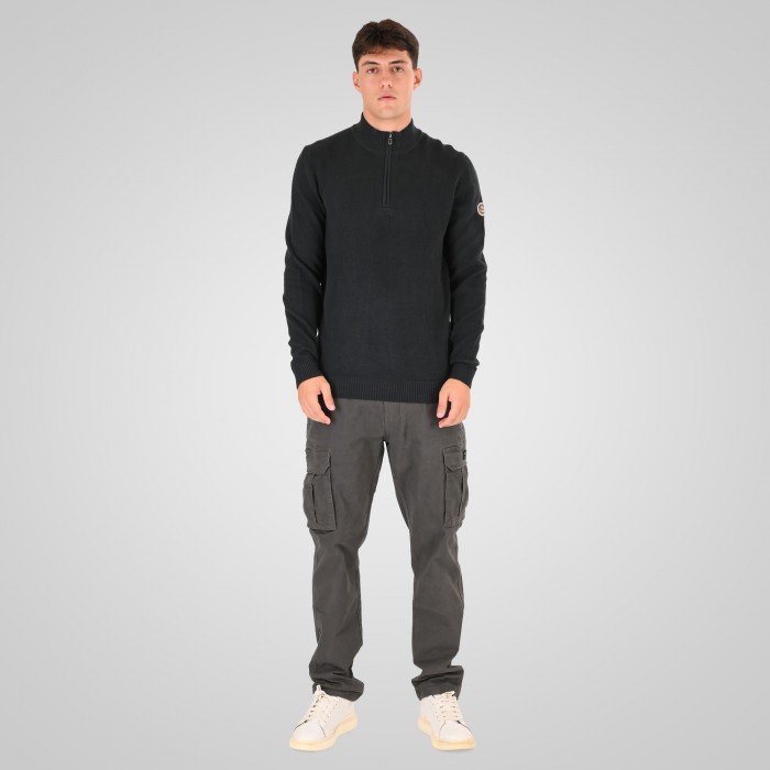 Πλεκτό Half Zip Rebase 262RKNIT-8054 Deep Forest Πλεκτά