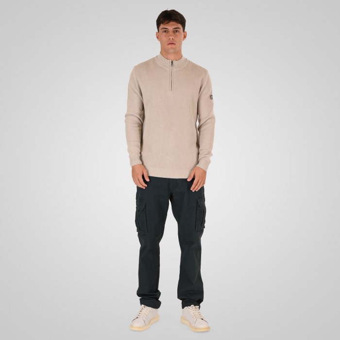 Πλεκτό Half Zip Rebase 262RKNIT-8054 Ice Πλεκτά