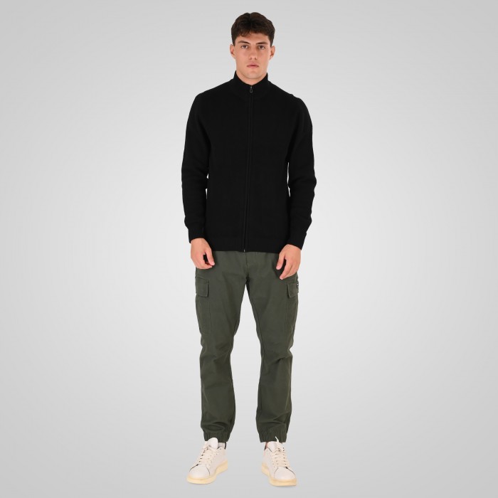 Ζακέτα Πλεκτή Rebase 262RKNIT-8055 Black Ζακέτες