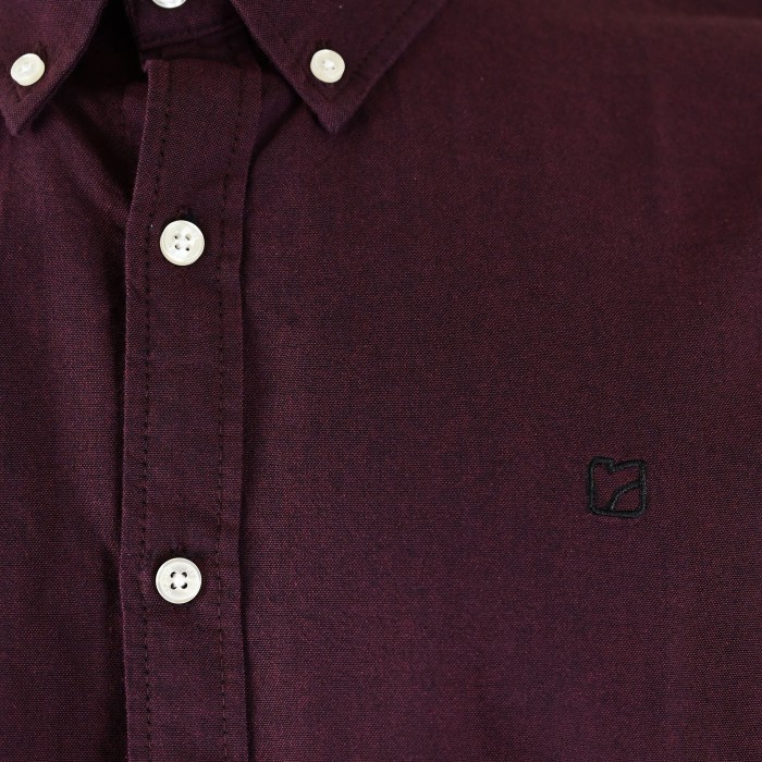Πουκάμισο Rebase 262RGS-5205 Oxford Bordeaux Πουκάμισα