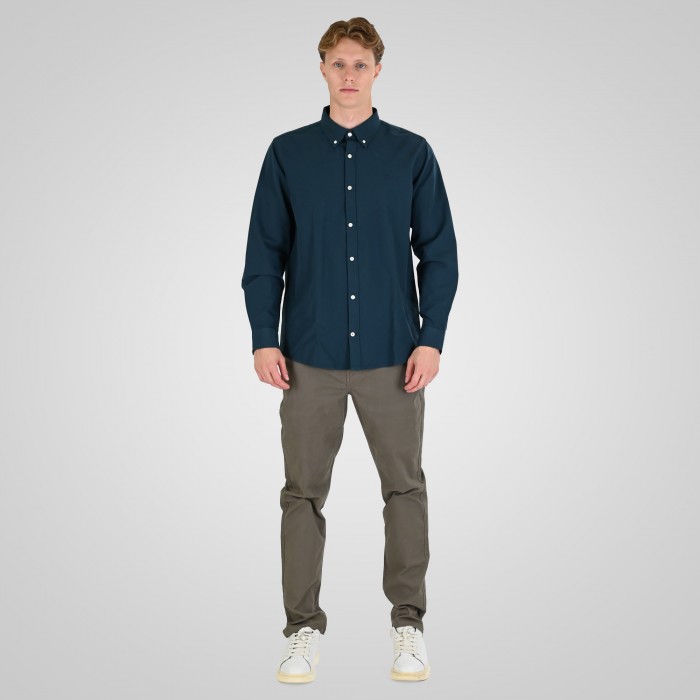 Πουκάμισο Rebase 262RGS-5205 Oxford Dark Teal Πουκάμισα