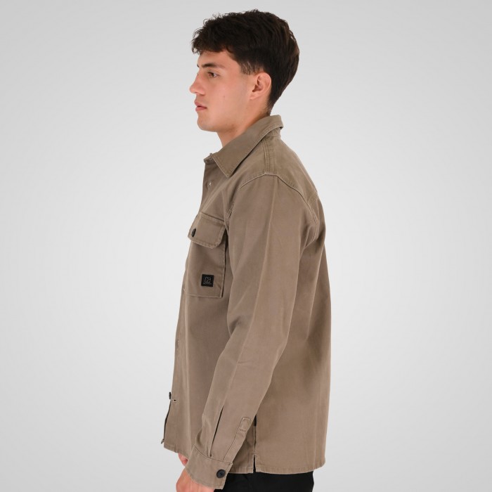 Πουκάμισο Overshirt Rebase 262RGS-5210 Taupe Ζακέτες