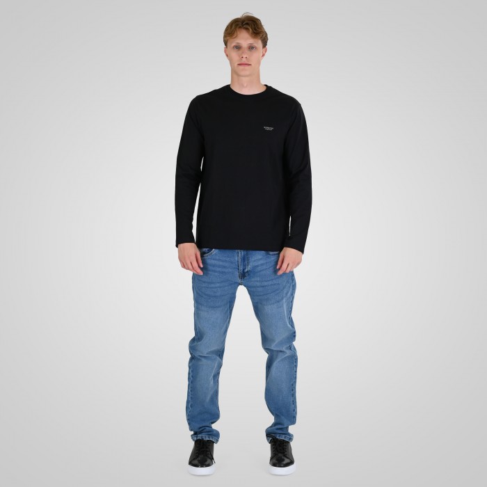 Μπλούζα Μακρύ Μανίκι Rebase 262RTS-9160 Black Μακρυμάνικες