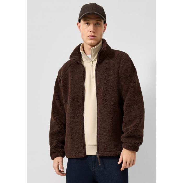 Μπουφάν Fleece Qs By S.Oliver 2185310 8941 Dark Brown Ζακέτες