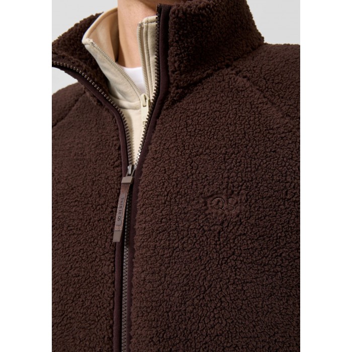 Μπουφάν Fleece Qs By S.Oliver 2185310 8941 Dark Brown Ζακέτες