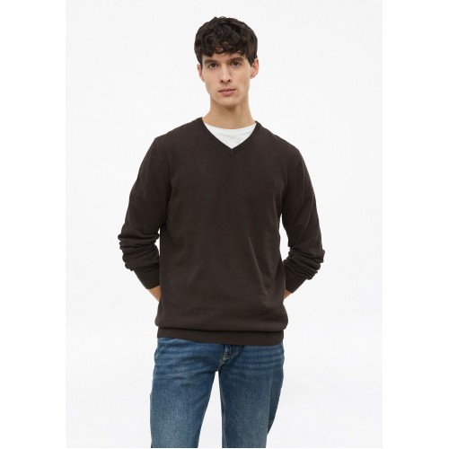 Πουλόβερ s.Oliver Basic V 2184549 89W0 DARK BROWN