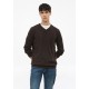 Πουλόβερ s.Oliver Basic V 2184549 89W0 DARK BROWN Πλεκτά