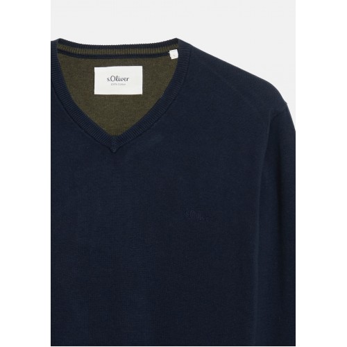 Πουλόβερ s.Oliver Basic V 2184549 5978 Navy