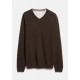 Πουλόβερ s.Oliver Basic V 2184549 89W0 DARK BROWN Πλεκτά