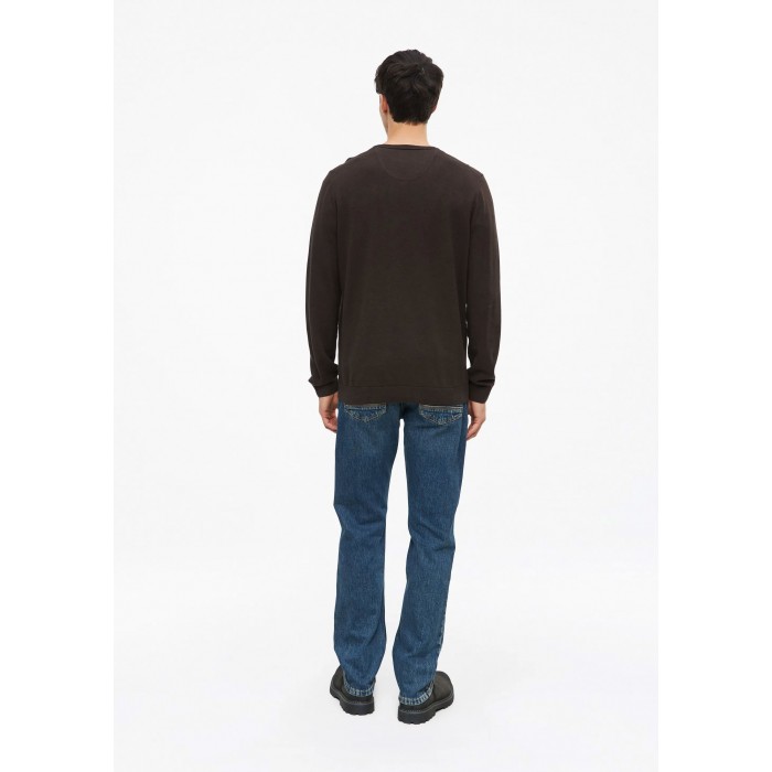 Πουλόβερ s.Oliver Basic V 2184549 89W0 DARK BROWN Πλεκτά