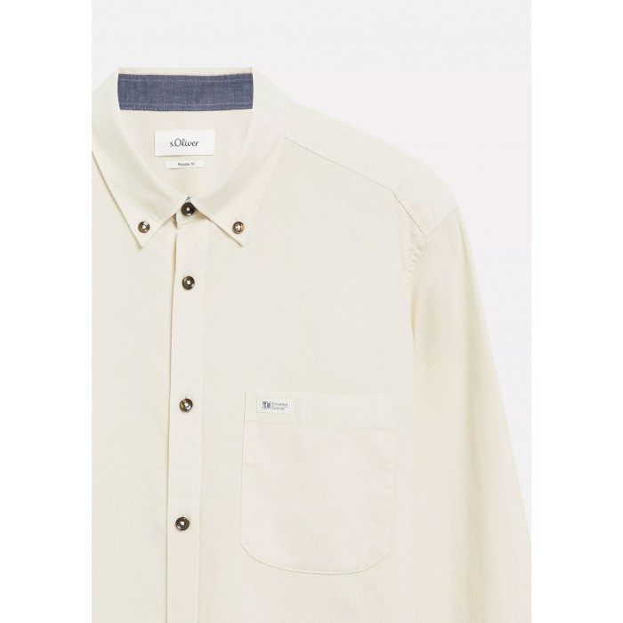 Πουκάμισο s.Oliver 2181242 9303 Light Beige Μακρυμάνικα Πουκάμισα