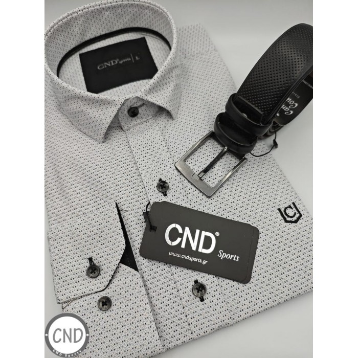 Πουκάμισο CND Sports 480-2 White Μακρυμάνικα Πουκάμισα