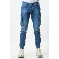 Παντελόνι Jean Cargo Λάστιχο Profil 820 Middle Blue