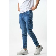 Παντελόνι Jean Cargo Λάστιχο Profil 820 Middle Blue