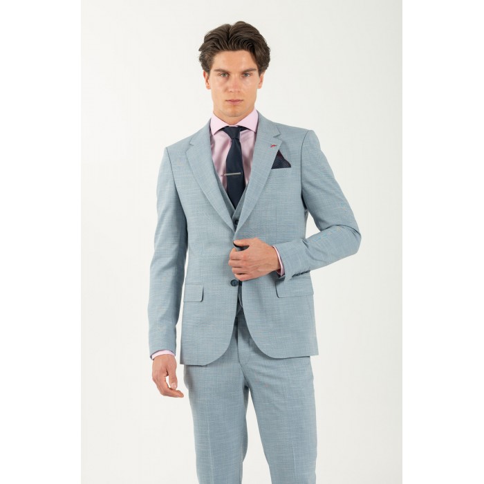 Κοστούμι Vittorio 100-25-ROMA Light Blue Σακάκι-Κοστούμι 