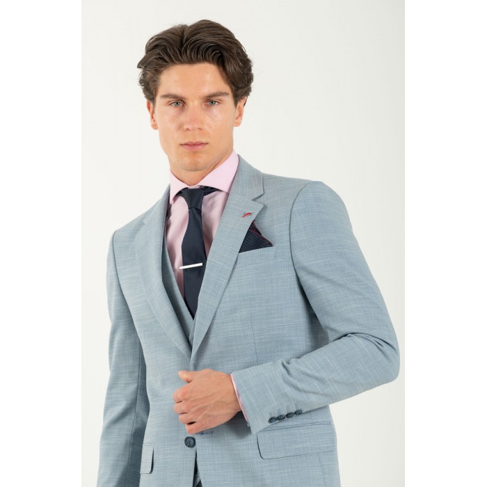 Κοστούμι Vittorio 100-25-ROMA Light Blue Σακάκι-Κοστούμι 
