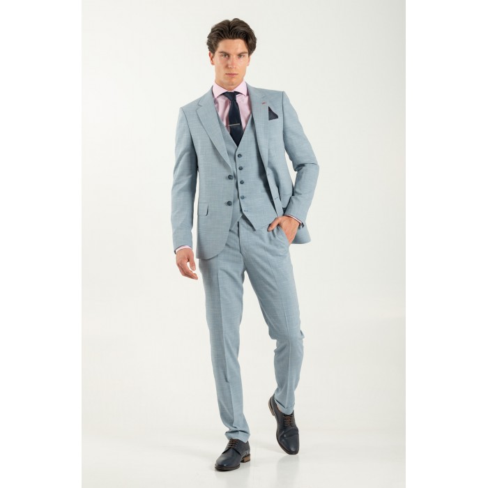 Κοστούμι Vittorio 100-25-ROMA Light Blue Σακάκι-Κοστούμι 