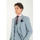 Κοστούμι Vittorio 100-25-ROMA Light Blue Σακάκι-Κοστούμι 