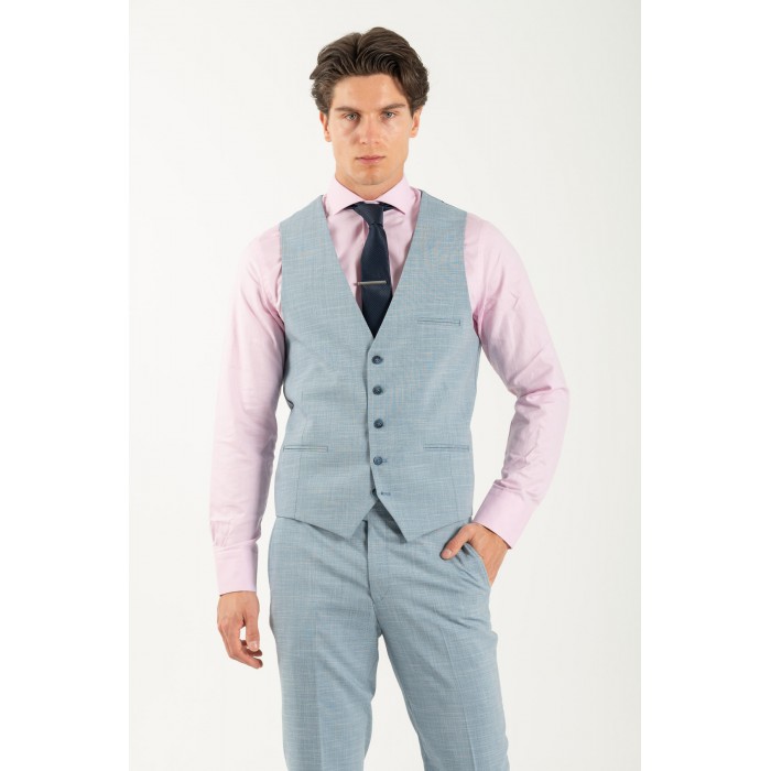 Κοστούμι Vittorio 100-25-ROMA Light Blue Σακάκι-Κοστούμι 