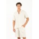 Πουκάμισο Overshirt Vittorio 800-25-BARENO Off White Μακρυμάνικα Πουκάμισα