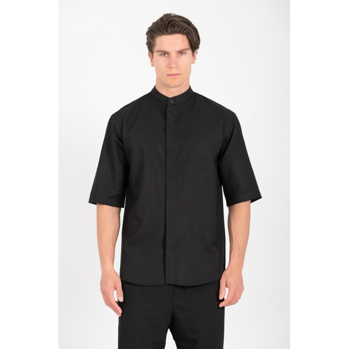 Πουκάμισο Overshirt Vittorio 300-25-MIRO Black Μακρυμάνικα Πουκάμισα