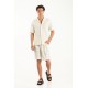 Πουκάμισο Overshirt Vittorio 800-25-BARENO Off White Μακρυμάνικα Πουκάμισα