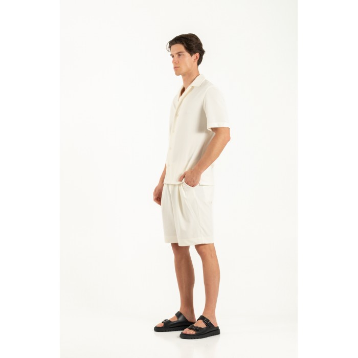 Πουκάμισο Overshirt Vittorio 800-25-BARENO Off White Μακρυμάνικα Πουκάμισα