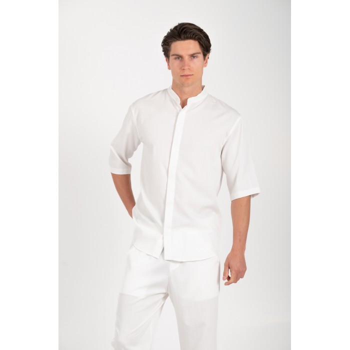 Πουκάμισο Overshirt Vittorio 300-25-MIRO White Μακρυμάνικα Πουκάμισα