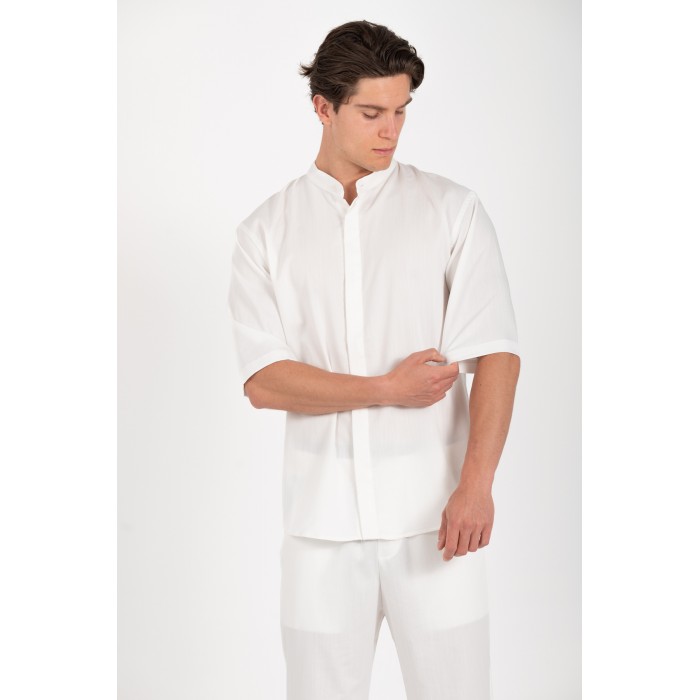 Πουκάμισο Overshirt Vittorio 300-25-MIRO White Μακρυμάνικα Πουκάμισα