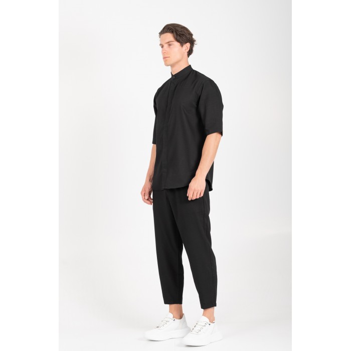 Πουκάμισο Overshirt Vittorio 300-25-MIRO Black Μακρυμάνικα Πουκάμισα